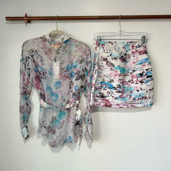 NWT New Rococo Sand Floral Lulu Skirt Blouse Set Revolve - Picture 5 of 8